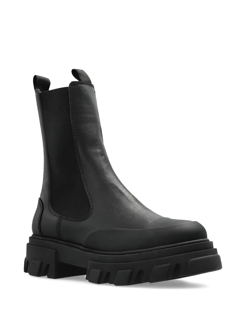 GANNI 55mm leather ankle boots Black