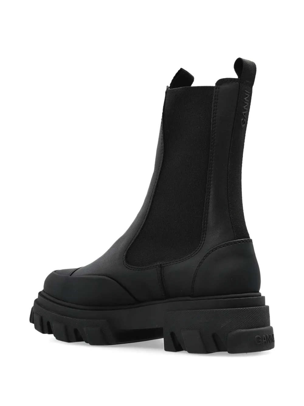 GANNI 55mm leather ankle boots Black