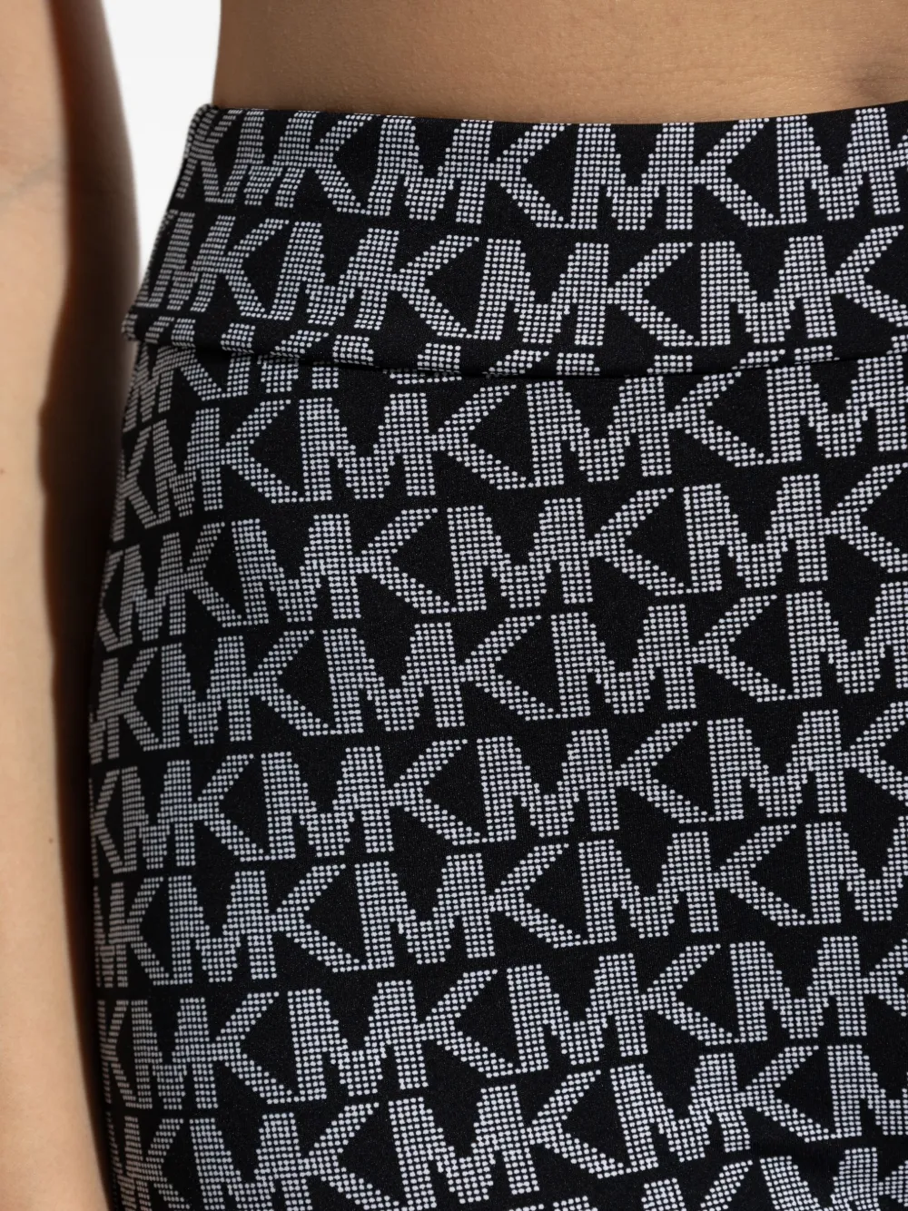 Michael Kors monogram-pattern leggings Zwart