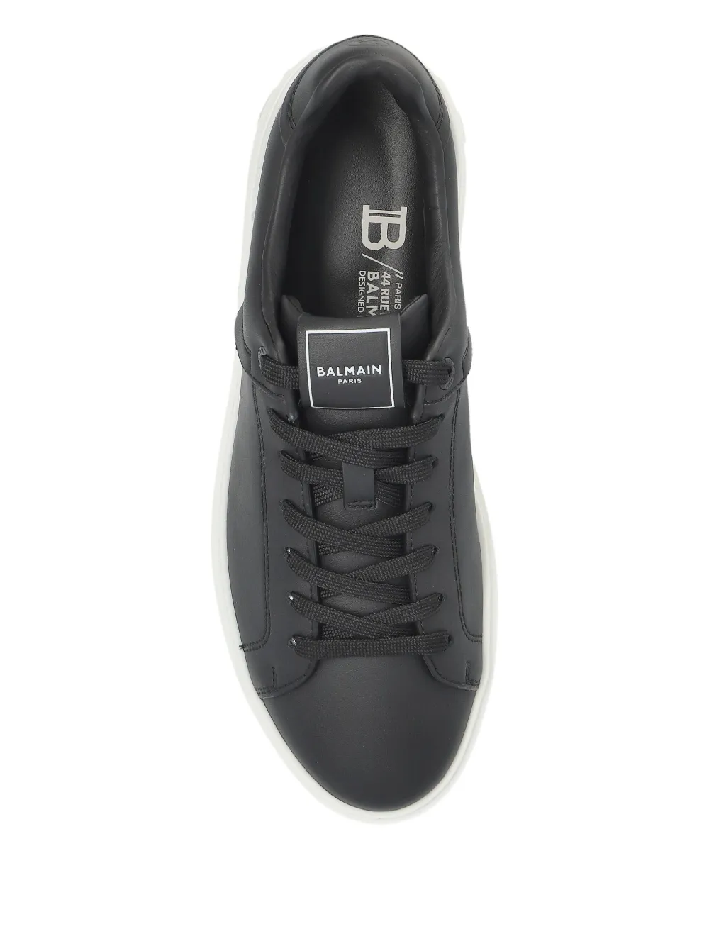 Balmain leather sneakers Zwart