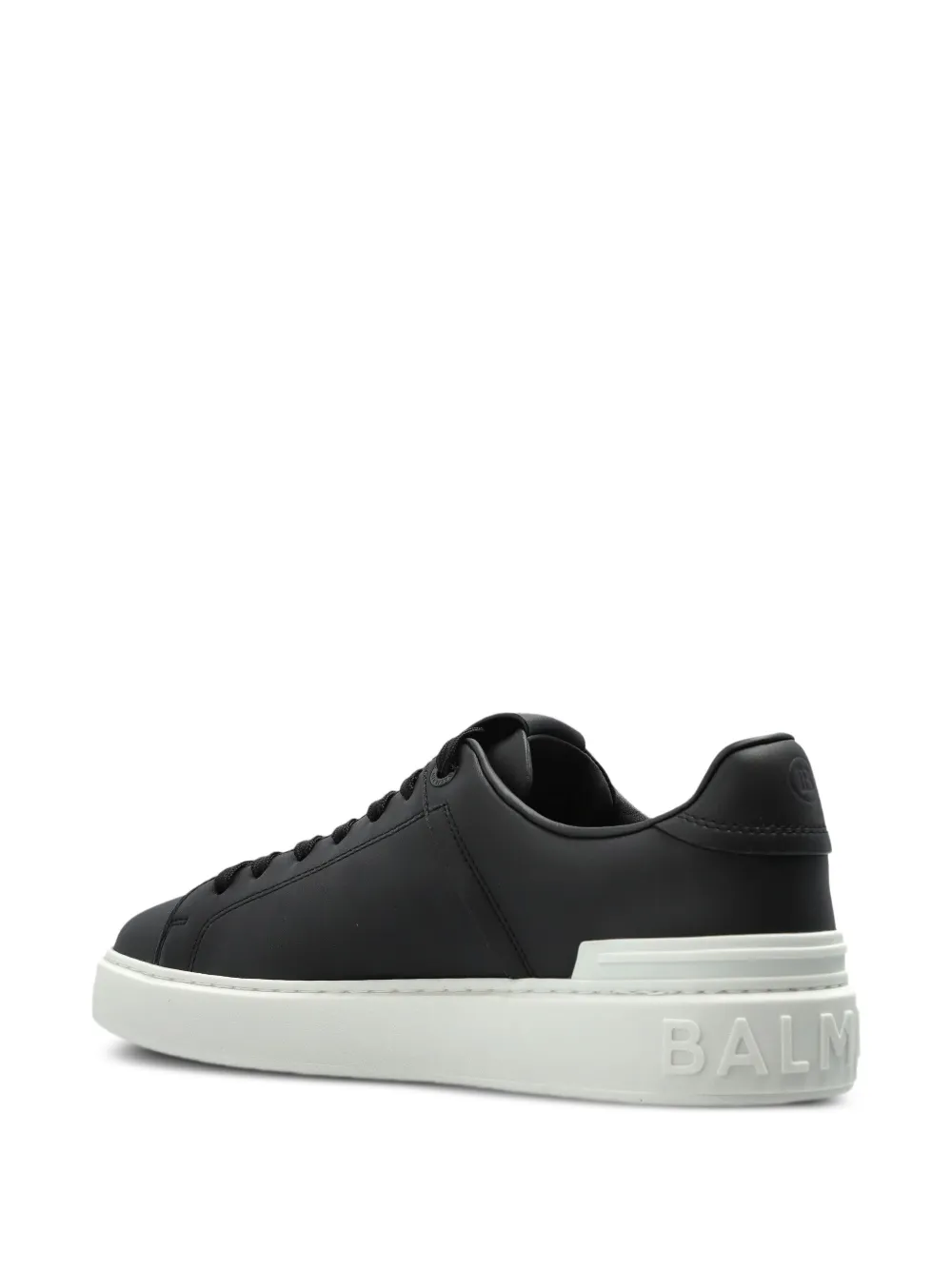 Balmain leather sneakers Zwart