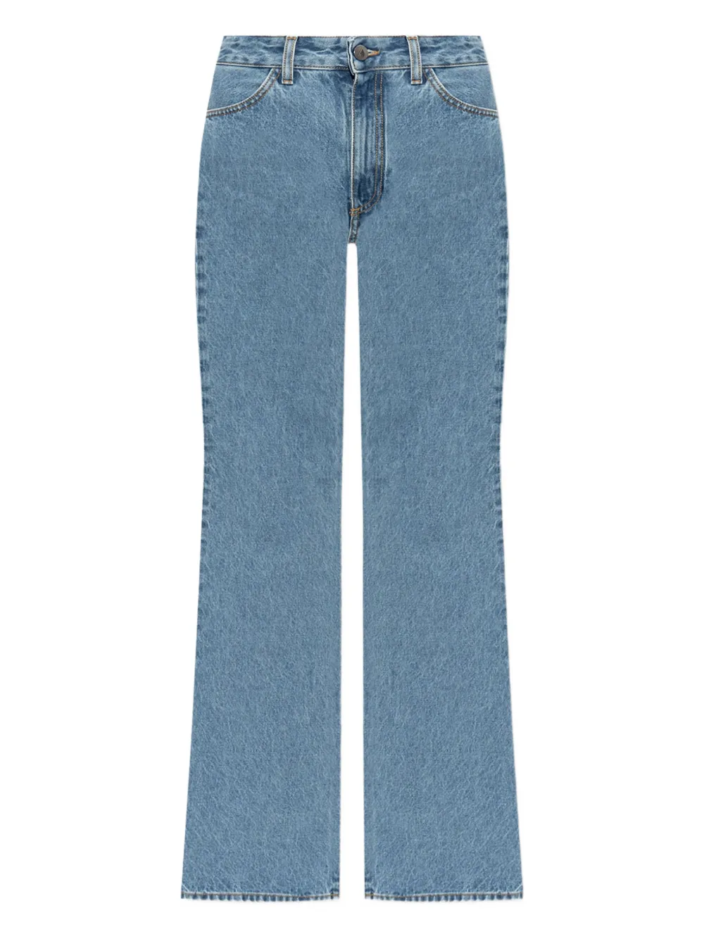 The Attico embroidered-pocket jeans Blauw