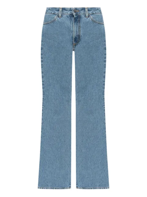 The Attico embroidered-pocket jeans