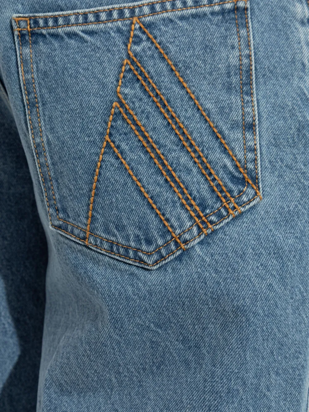 The Attico embroidered-pocket jeans Blauw