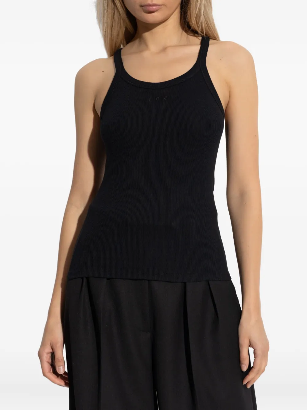 IRO Geribbelde tanktop Zwart
