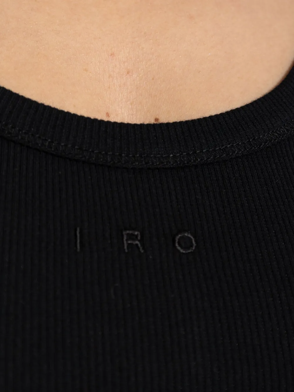 IRO Geribbelde tanktop Zwart