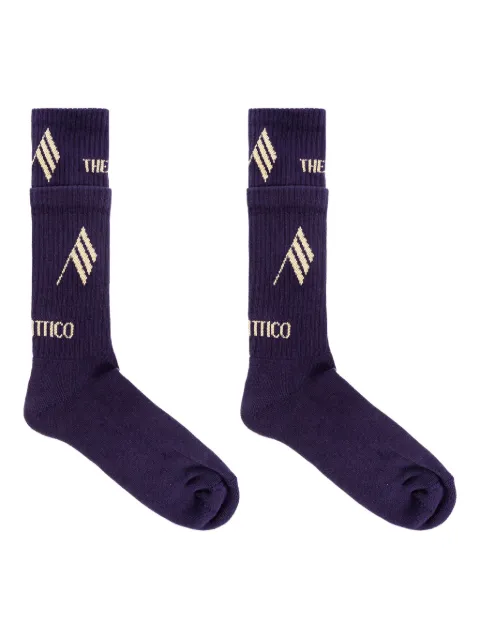The Attico flag-logo cotton socks