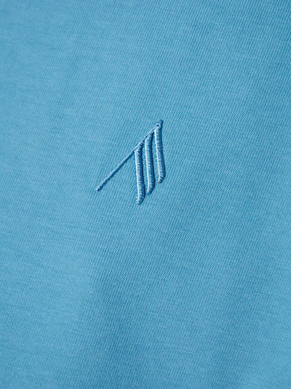 The Attico T-shirt met geborduurd logo en gedrapeerde hals Blauw