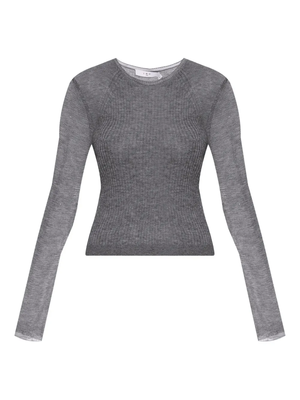 IRO Kerria lurex ribbed top | gris | Image 1