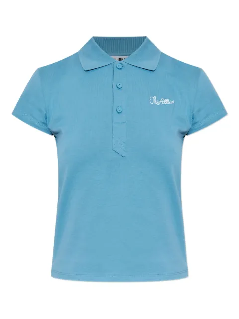 The Attico embroidered cotton polo shirt