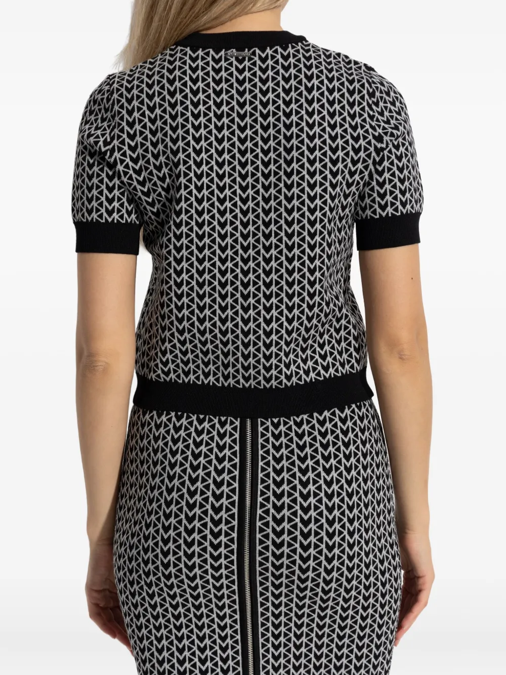 Michael Kors monogram-pattern top Zwart