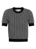Michael Michael Kors monogram-pattern top - Black