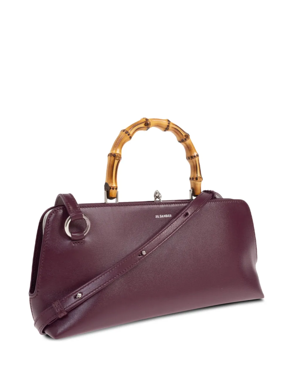 Jil Sander Shopper met bamboe handgreep Rood