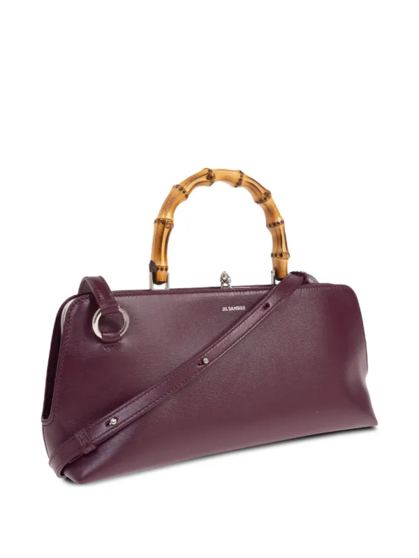 【JilSander】バンブーハンドルレザーハンドバッグ Jil Sander バンブーハンドル ハンドバッグ | レッド | FARFETCH JP