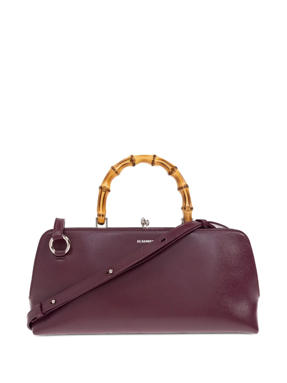Jil Sander Shopper met bamboe handgreep Rood