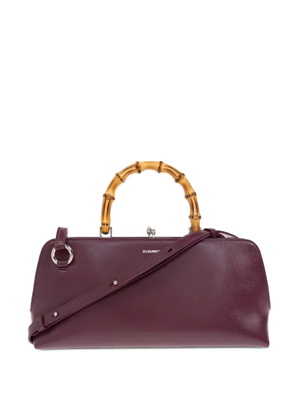 最終価格　jilsander バンブー ハンドル　トートバッグ ショルダー JIL SANDER バンブー ハンドル ミディアム トートバッグ (Jil