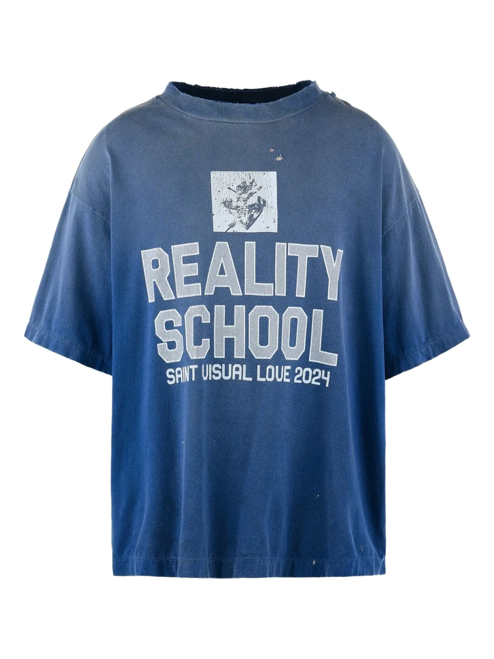 SAINT MXXXXXX graphic-print T-shirt | Blue | Image 1