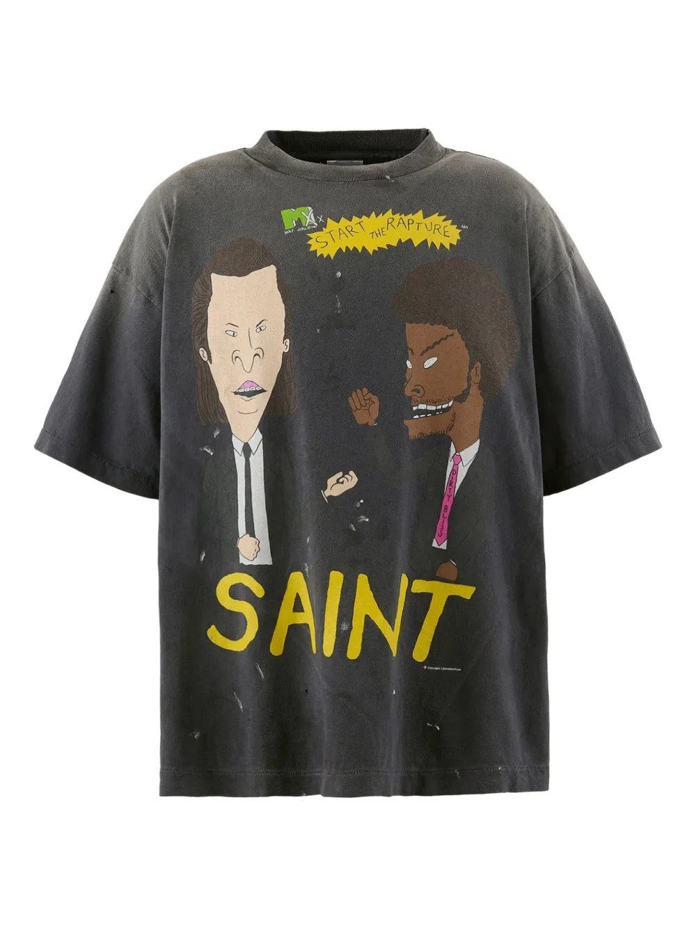 SAINT MXXXXXX graphic-print T-shirt | Grey | Image 1