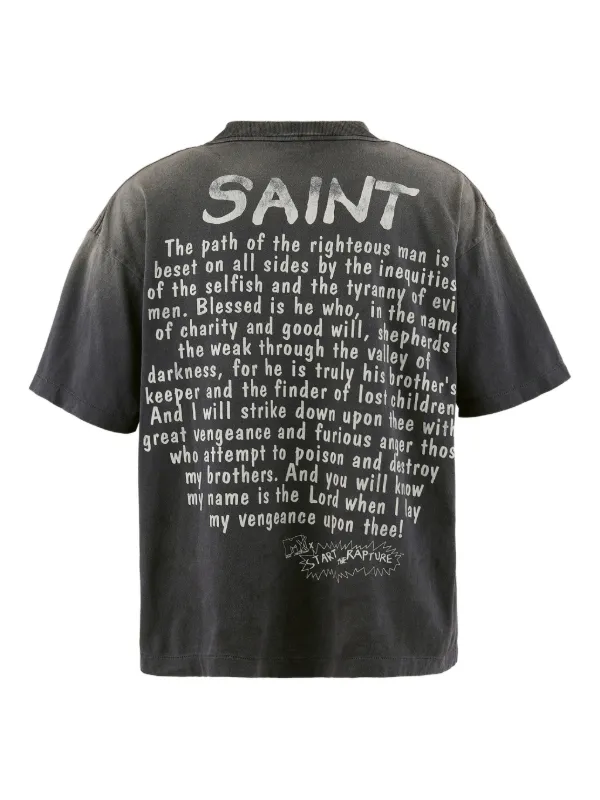 Tシャツ・カットソー SAINT MXXXXXX Men T Shirts ISMYS10000001 Grey SAINT MXXXXXX graphic-print T-shirt | Grey | FARFETCH