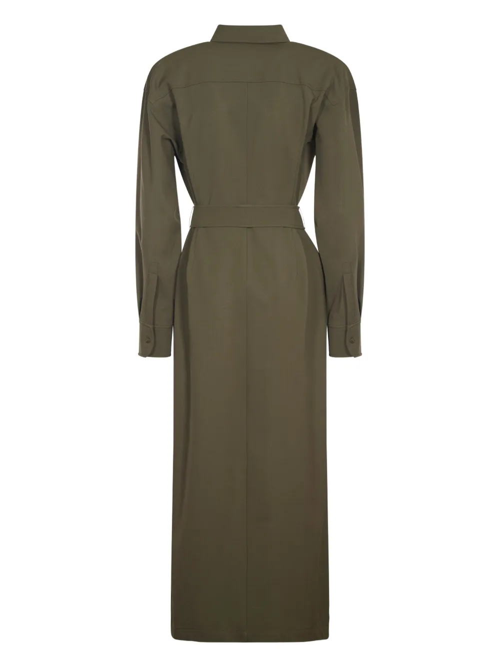 Weekend Max Mara Clown belted shirt dress Groen