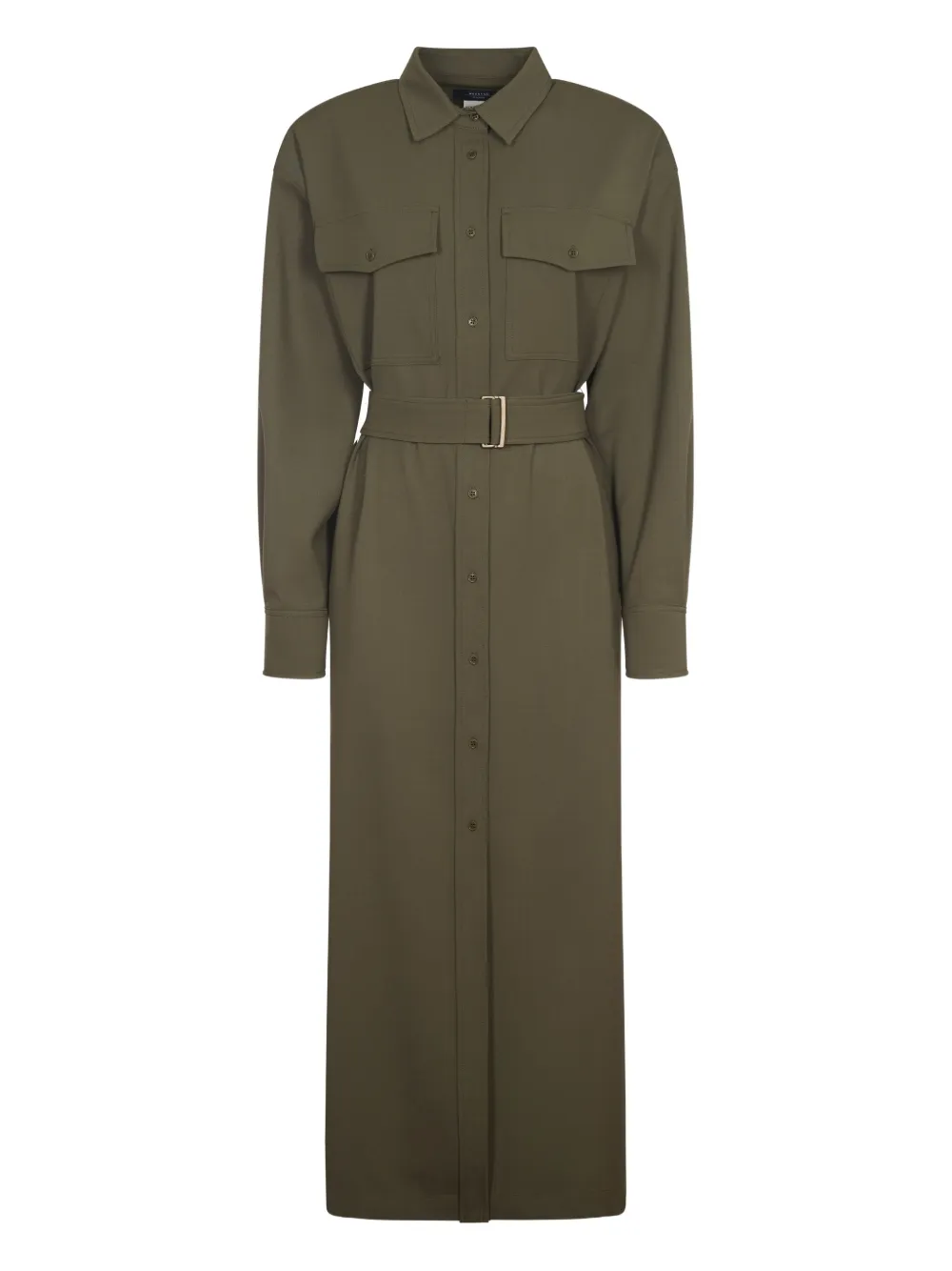 Weekend Max Mara Clown belted shirt dress Groen