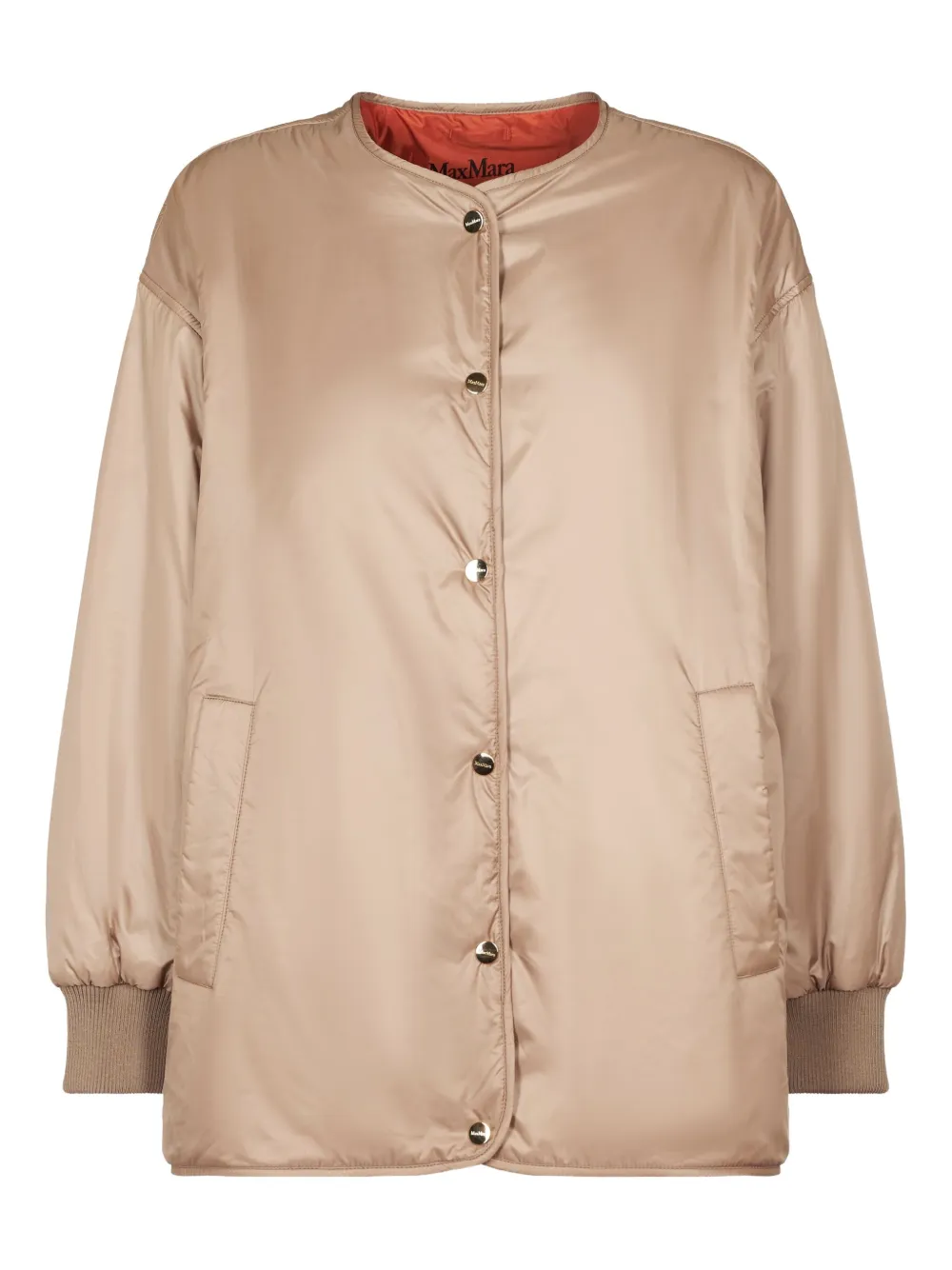 Max Mara collarless puffer jacket Bruin