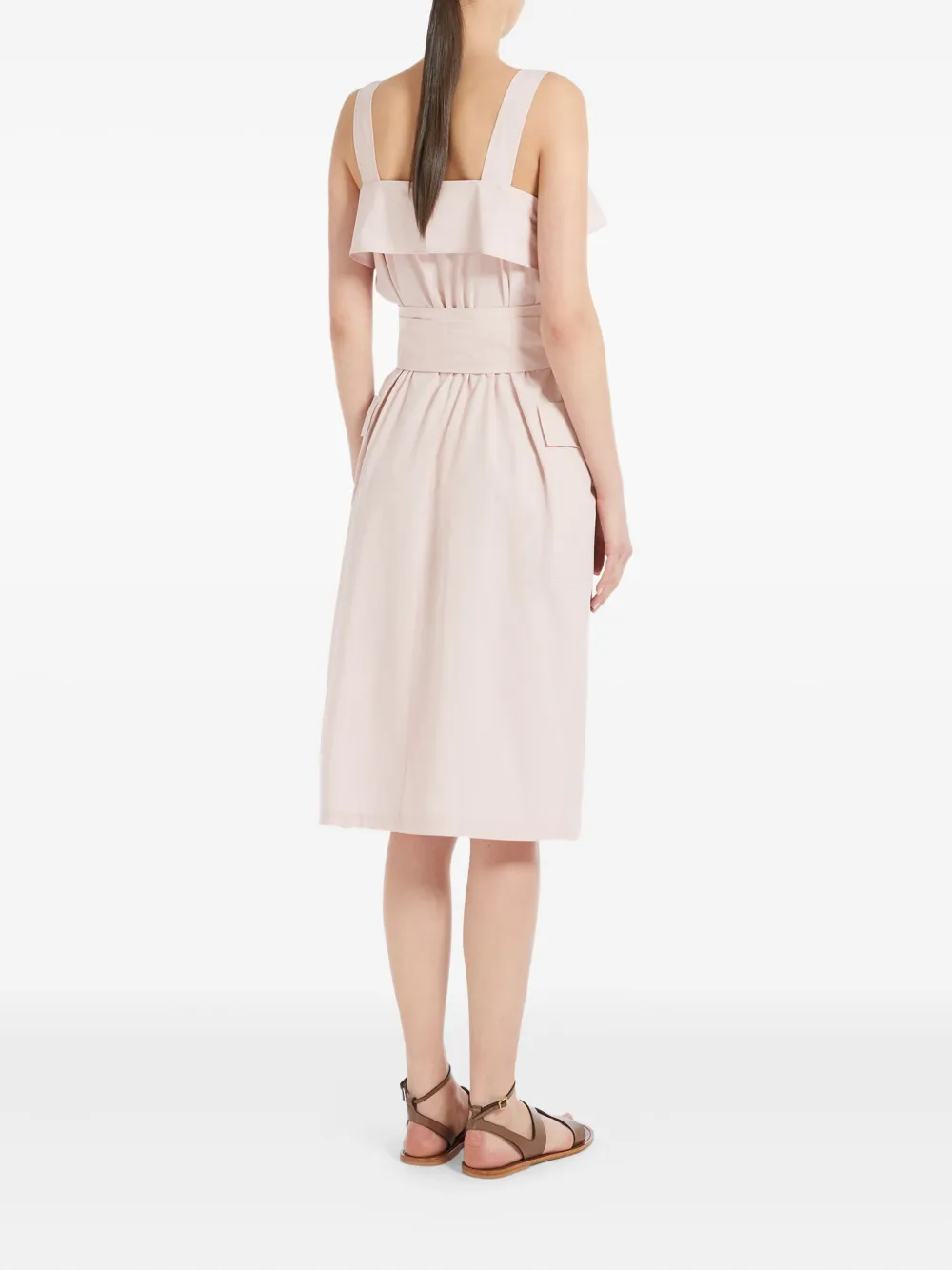 Weekend Max Mara Jurk met ruches en ceintuur Roze