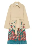 Weekend Max Mara floral-print belted trench coat - Neutrals