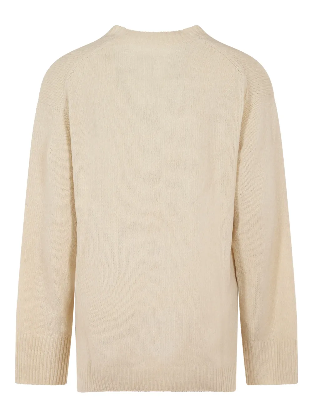LouLou de Saison Tuvalu trui met V-hals Beige