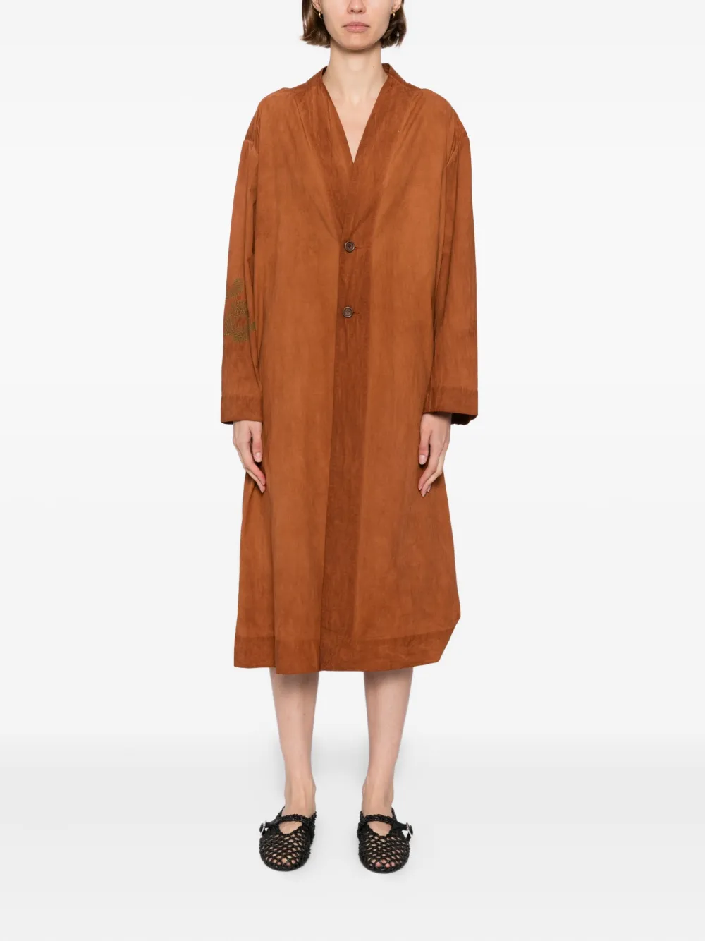 Kinyan Lam cotton collarless coat | Single Breasted Coats | Image 2