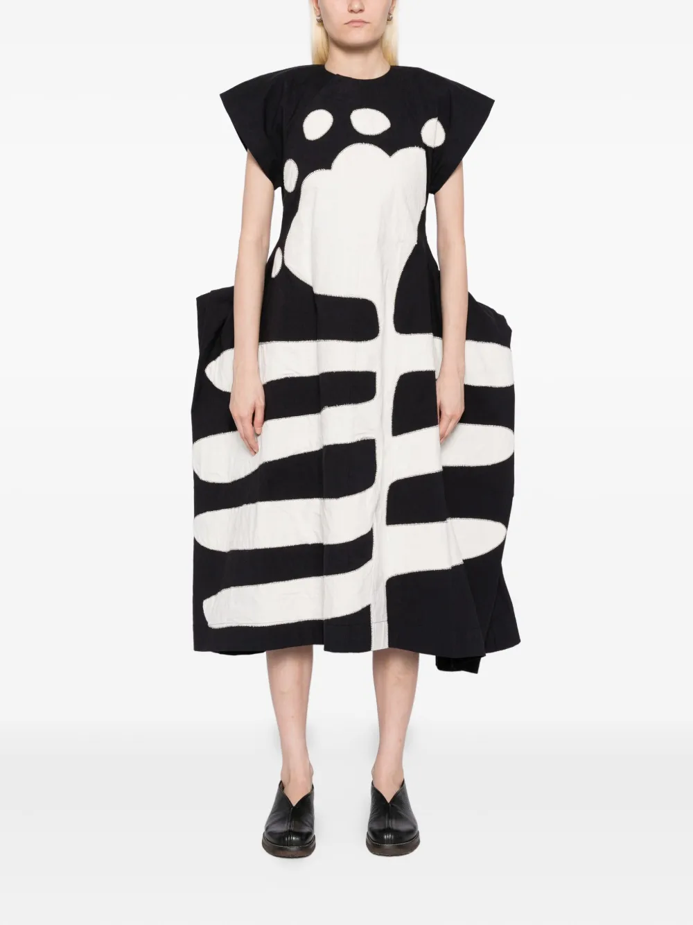 Kinyan Lam applique hand embroidery slant collar dress | Day Dresses | Image 2