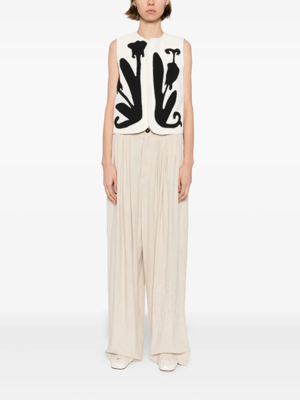 Kinyan Lam appliqué embroidered vest | Waistcoats & Gilets | Image 2