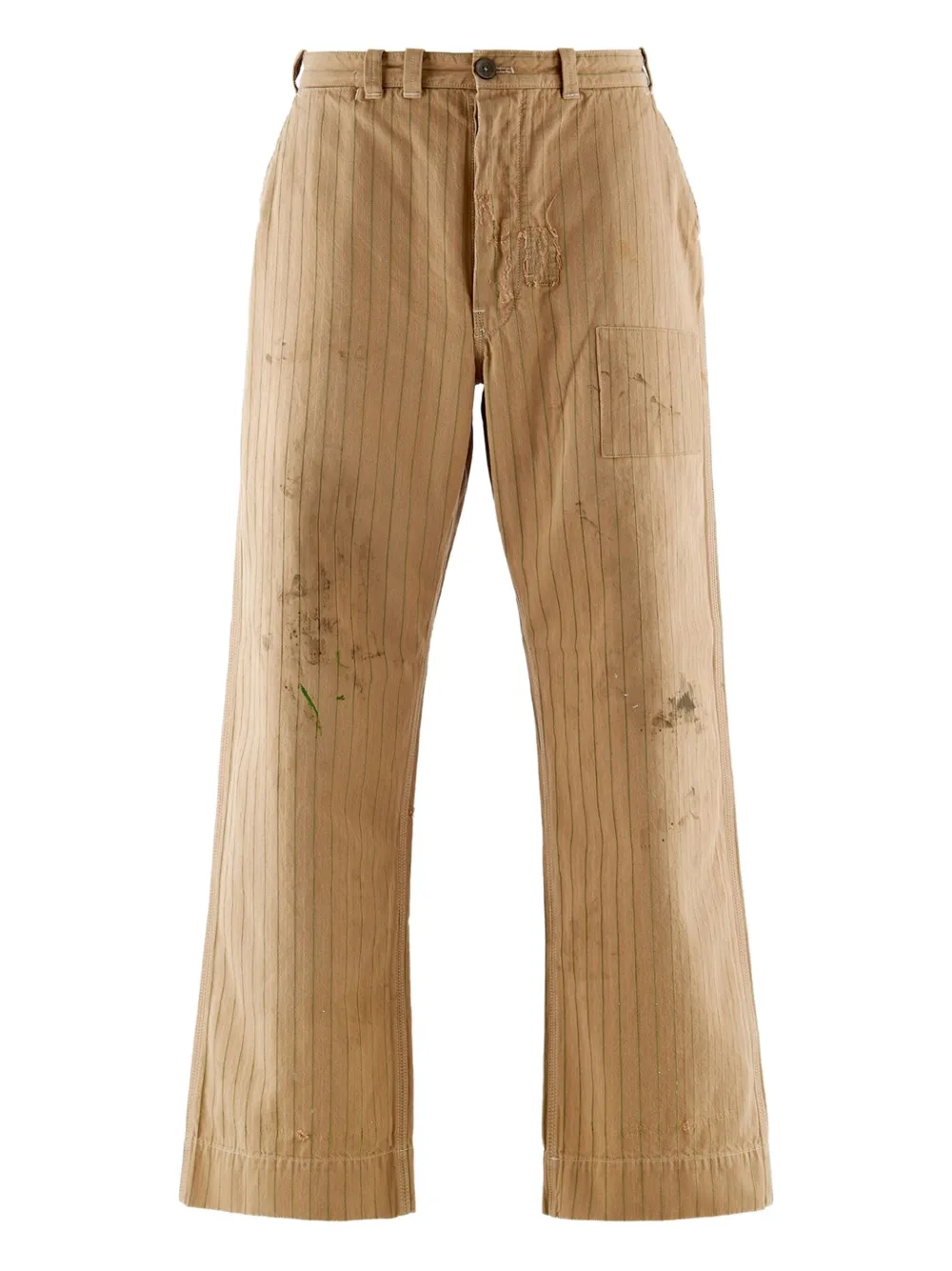 pinstriped trousers