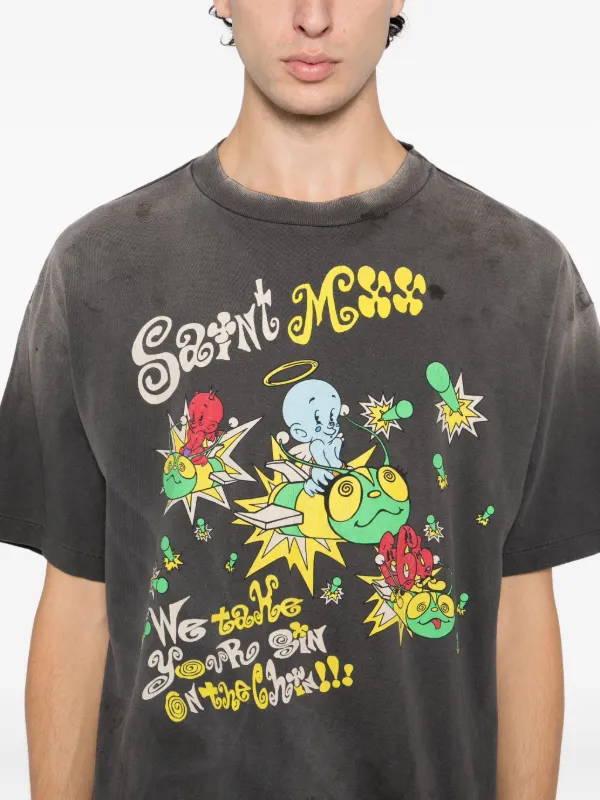SAINT MXXXXXX グラフィック Tシャツ | グレー | FARFETCH JP