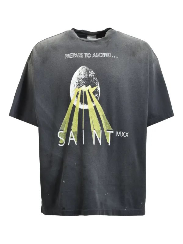SAINT MXXXXXX graphic-print T-shirt | Grey | FARFETCH