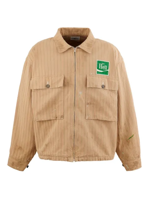 SAINT MXXXXXX pinstripe zip-up jacket