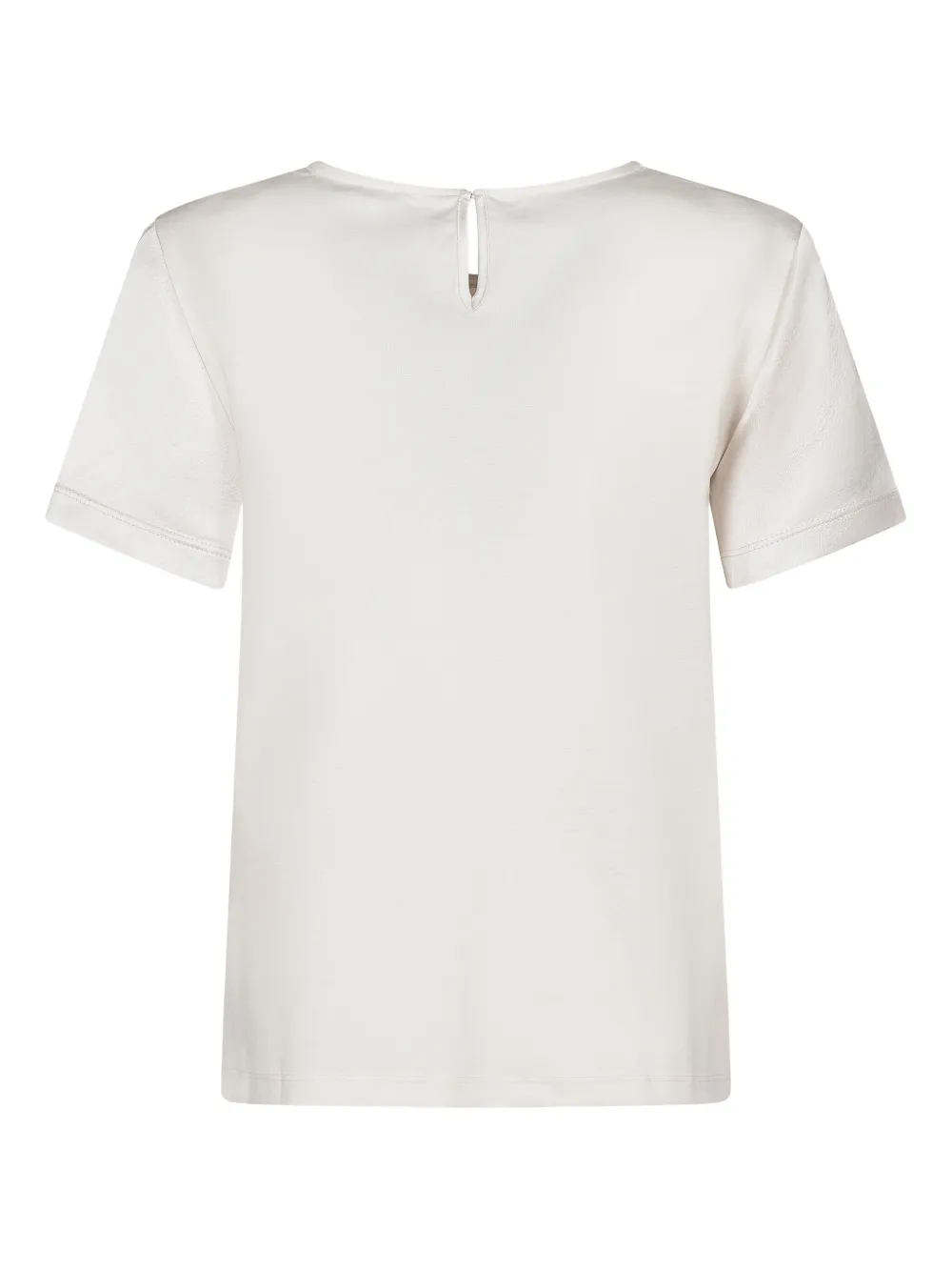 Weekend Max Mara satin keyhole T-shirt Wit
