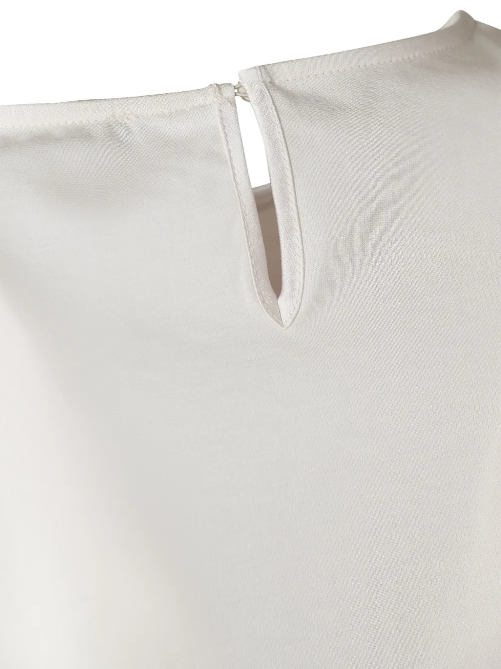 Weekend Max Mara satin keyhole T-shirt Wit