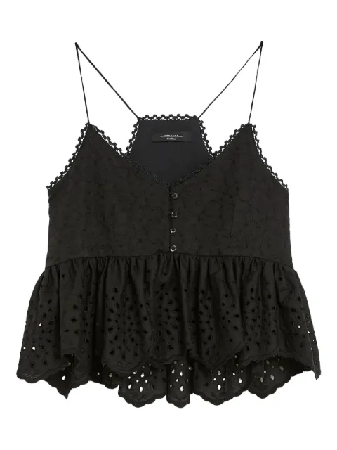 Weekend Max Mara Asburgo broderie anglaise peplum top