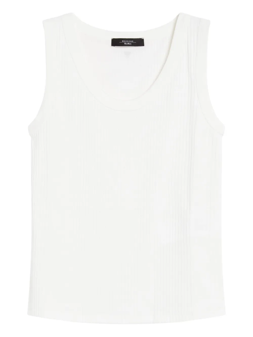 Weekend Max Mara débardeur en maille à design côtelé | blanc | Image 1
