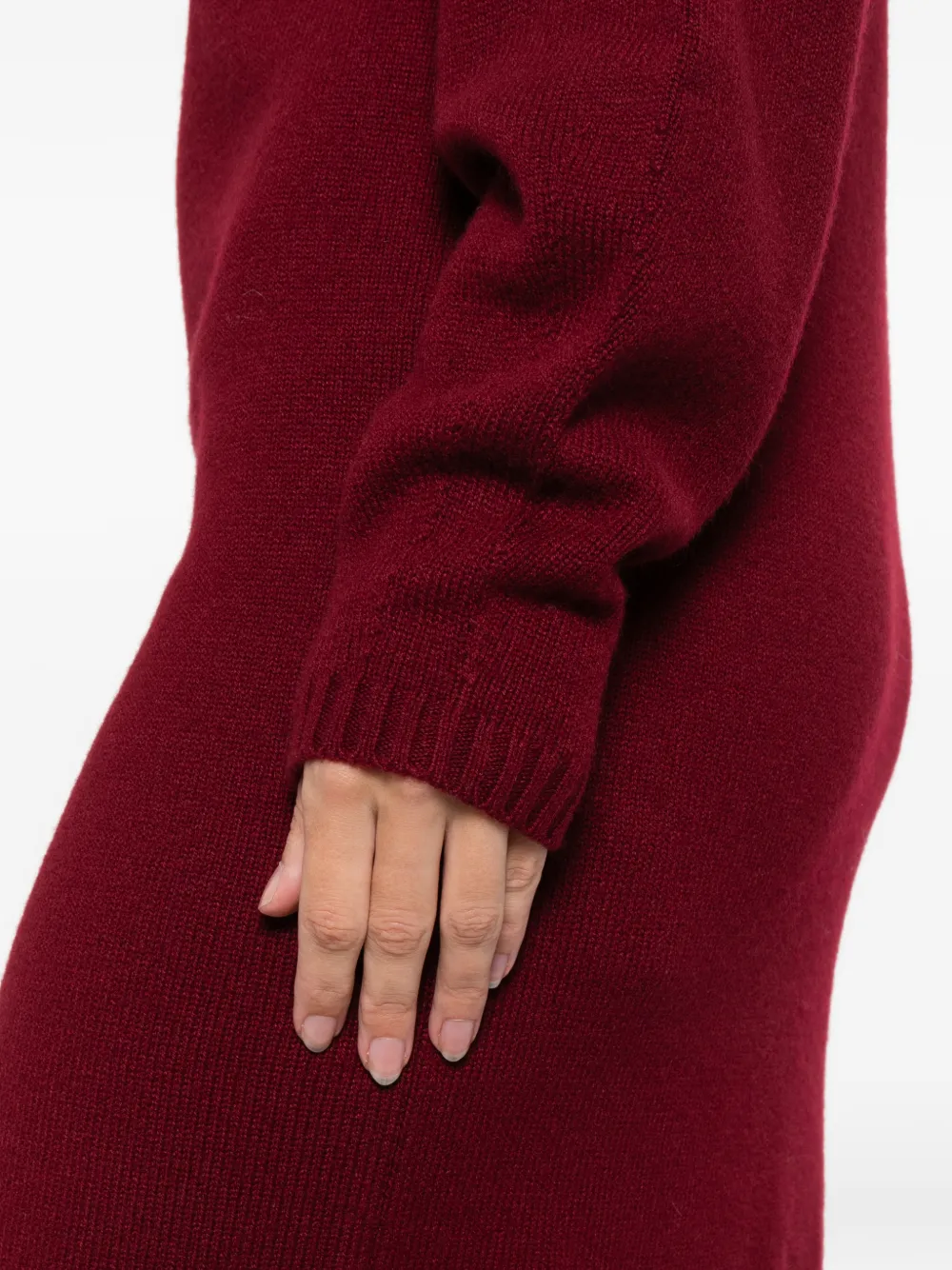 Iblues Pelota Crew-neck Mini Dress In Burgundy