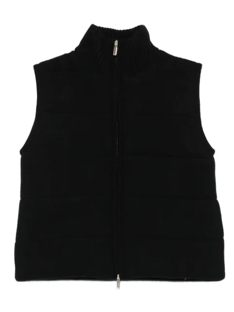 I BLUES quilted zip-front vest