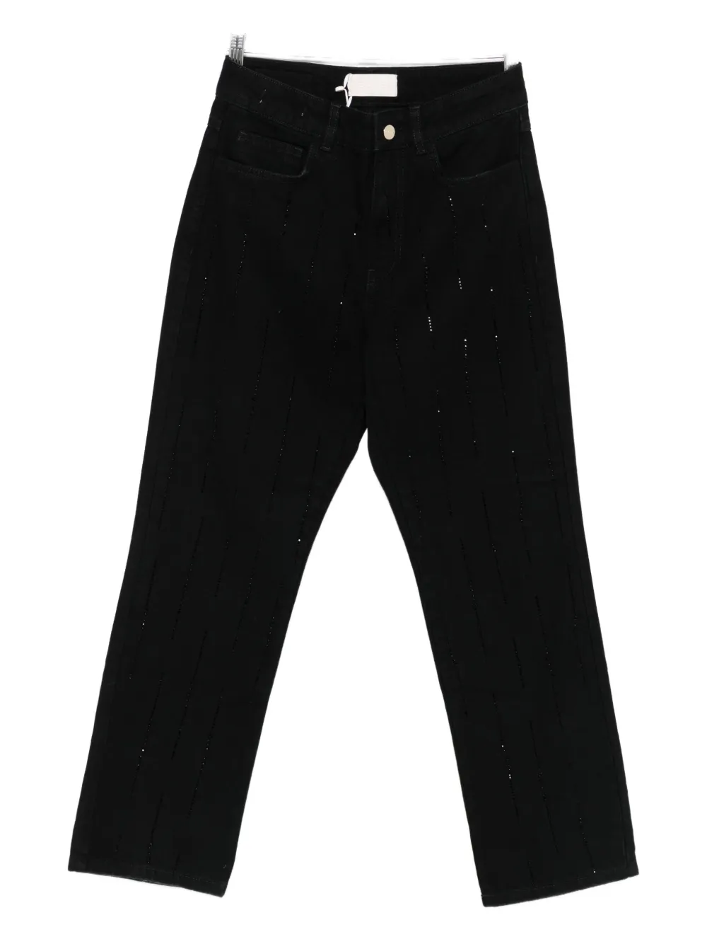 I BLUES DIANASHINE rhinestone-embellished jeans - Nero
