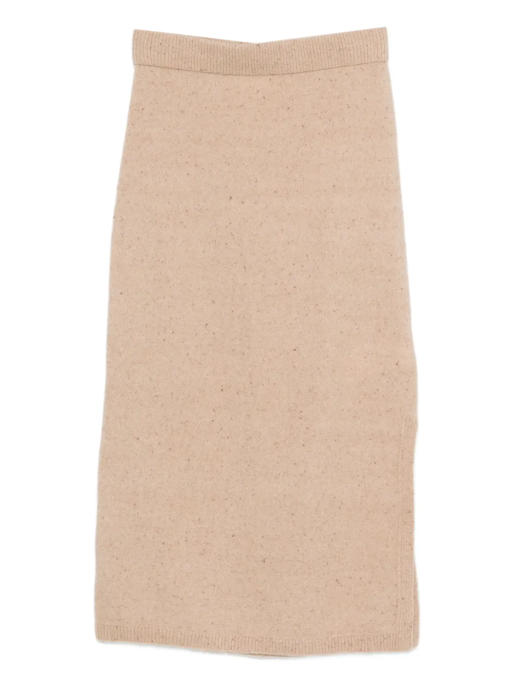 Iblues Richard Ribbed Midi Skirt In Brown