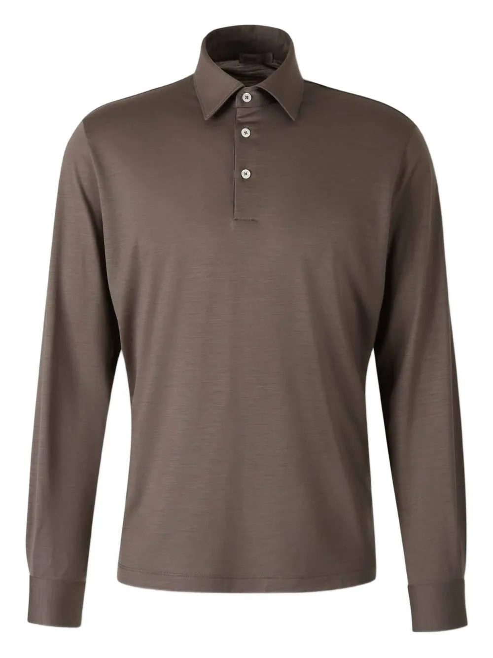 Herno long-sleeve polo shirt Bruin