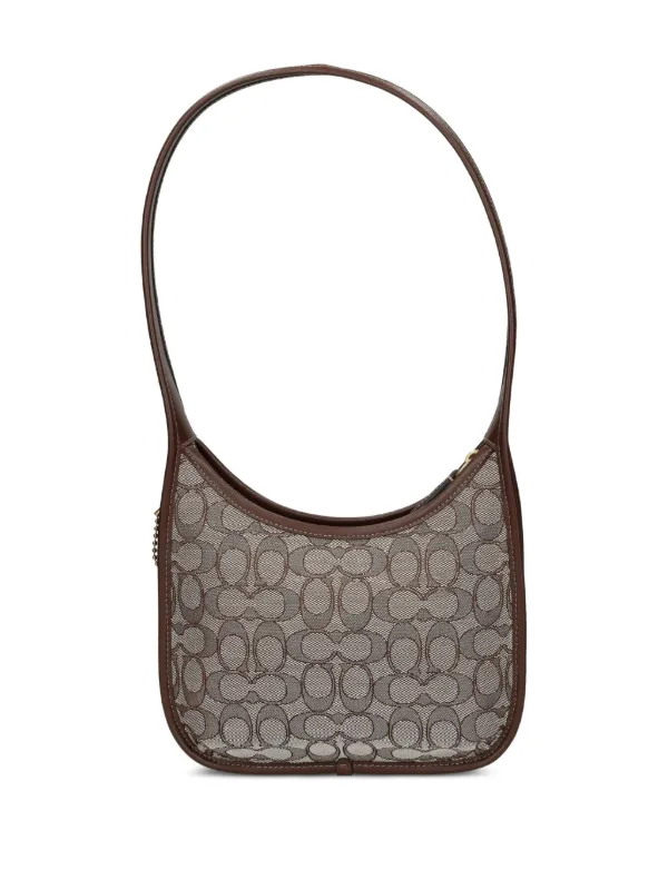 バッグ Coach Signature Shoulder Bag LightBrown Coach monogram-pattern Shoulder Bag | Brown | FARFETCH