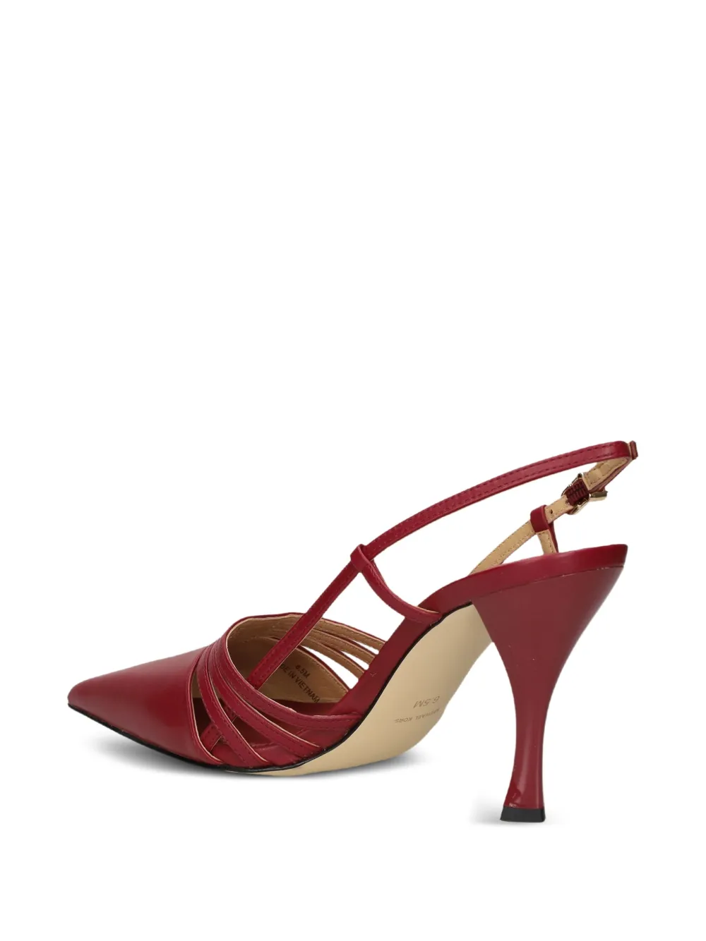 Michael Kors 88mm Haisley pointed-toe strappy slingback pumps Red