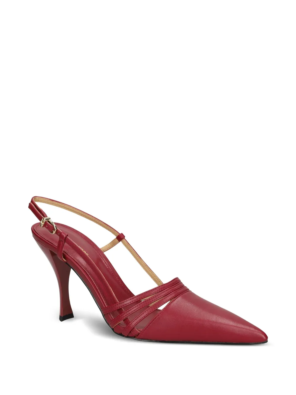 Michael Kors 88mm Haisley pointed-toe strappy slingback pumps Red