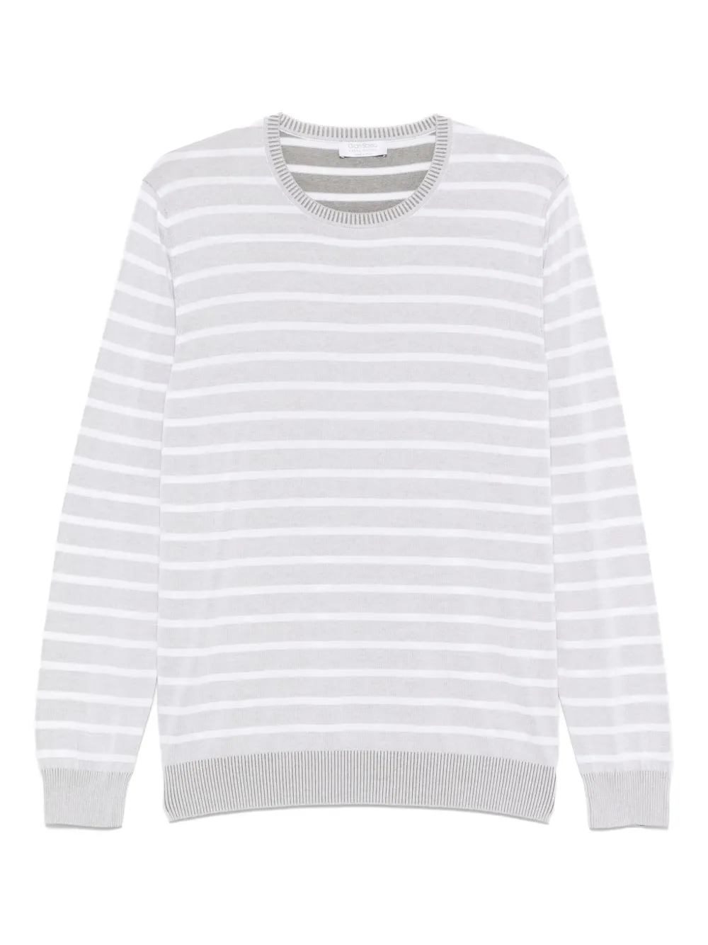 Gran Sasso ストライプ セーター - 481 GREY/WHITE/GREEN Gran Sasso ストライプ セーター - 481 GREY/WHITE/GREEN