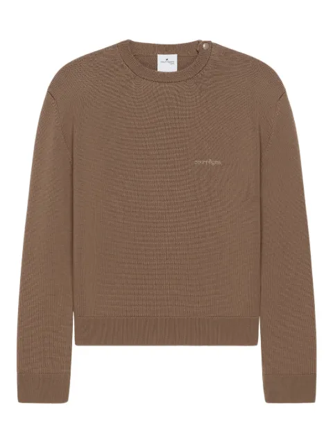 Courrèges crew-neck embroidered sweatshirt